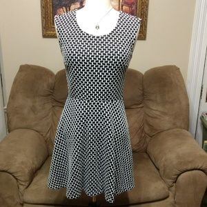 COPY - Candie's Dress Black White Stretch Skater …